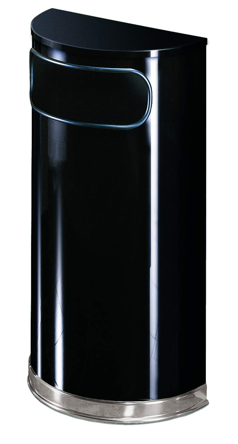Rubbermaid Halbrunder Aufsatz, 34 l, schwarz, Chromelement