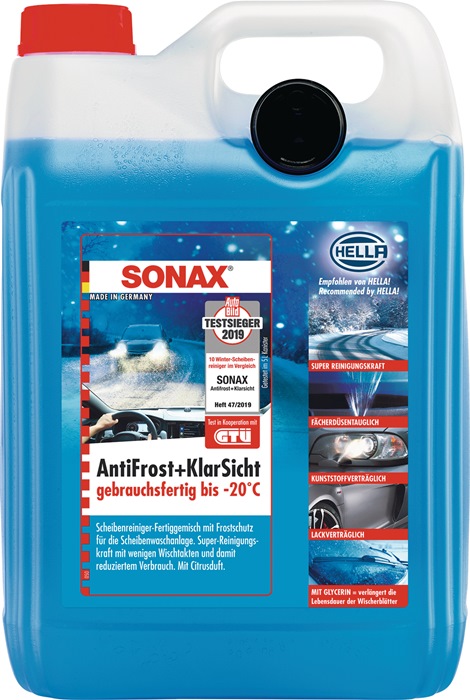 Scheibenreiniger AntiFrost & KlarSicht gebrauchsfertig 5l Kanister SONAX