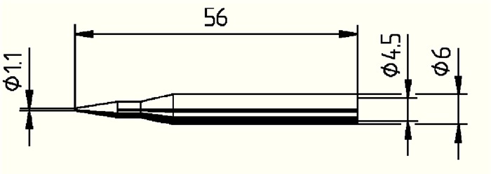 Lötspitze Serie 162 bleistiftspitz B.1,1mm 0162 BD/SB ERSA