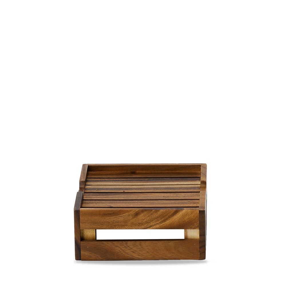 Churchill Buffetscape Wood Riser - Rustikales Akazienholz, Rechteck, 25.8x22.2x9.4cm, 4 Stück