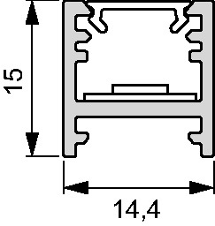 LED Leuchtenprofil Bali Bali Aufbau Alu.EV1 L&S