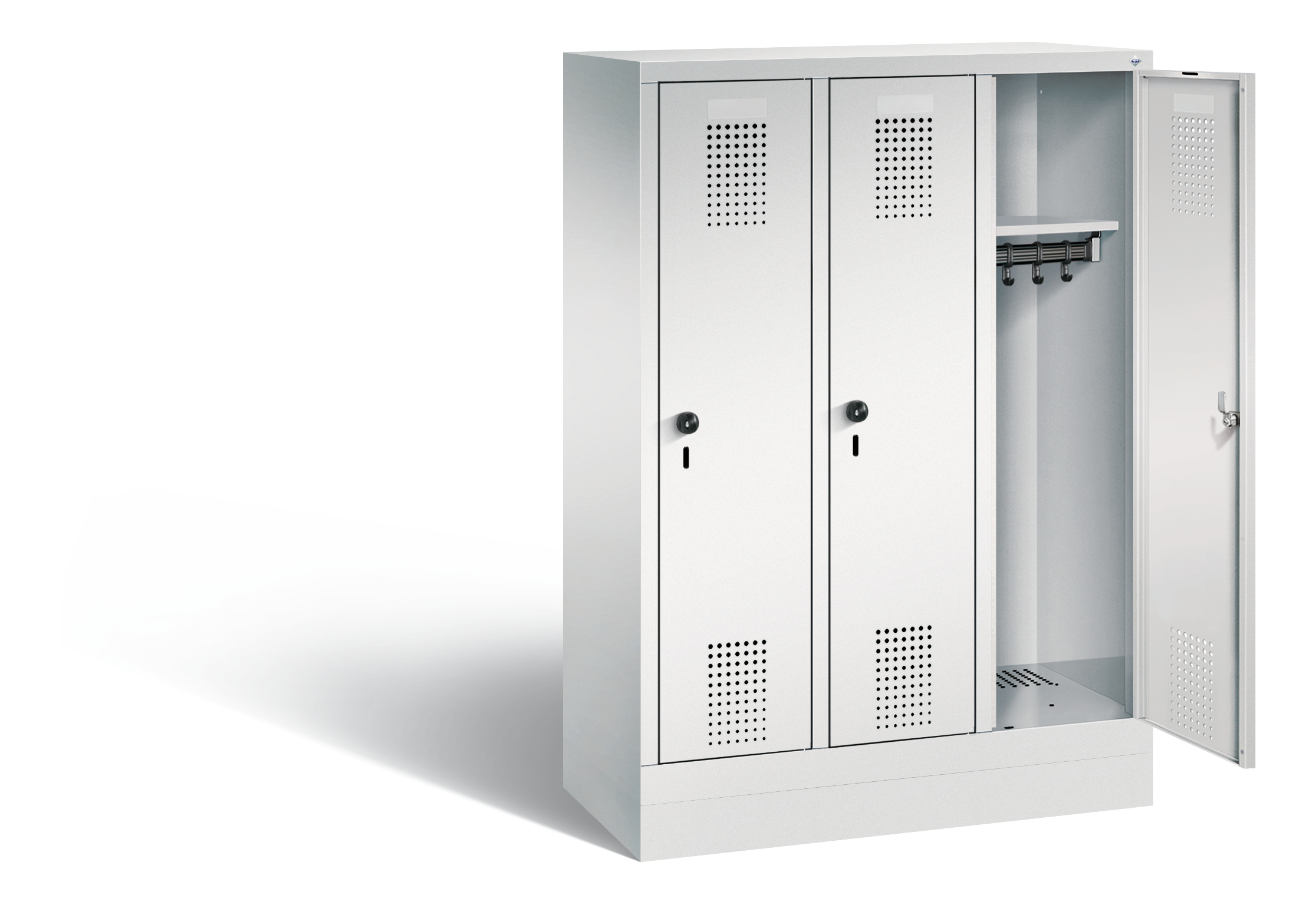 C+P Kindergarten-Spind Evolo, H1300xB900xT300mm, 7035/7035