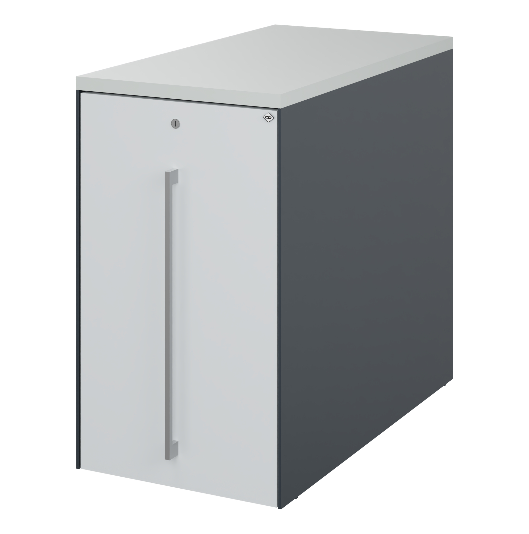 C+P Auszugschrank in Schreibtischhöhe Asisto, H740B430T800 mm, 7016/7035