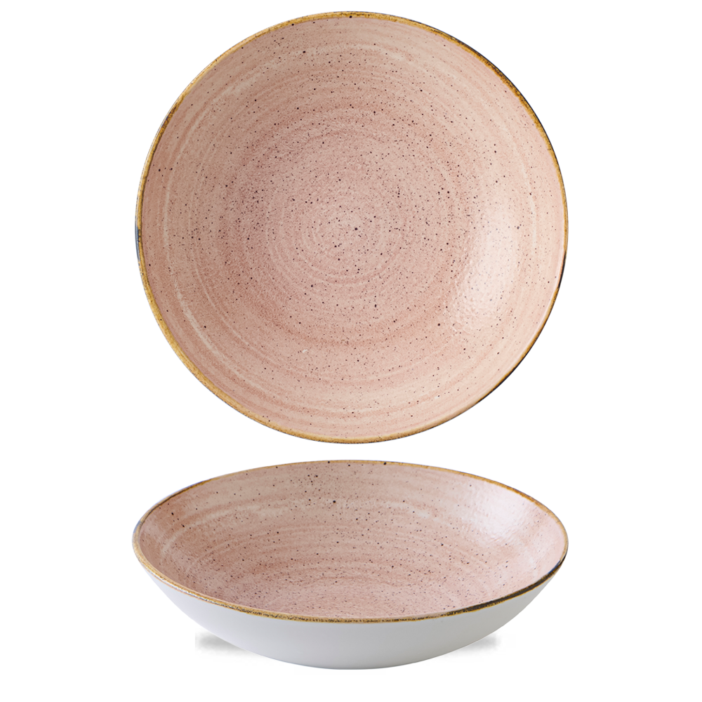 Churchill Super Vitrified Stonecast Raw Terrakotta Schale Coup 24,8 cm, 113,6 cl, 12 Stück