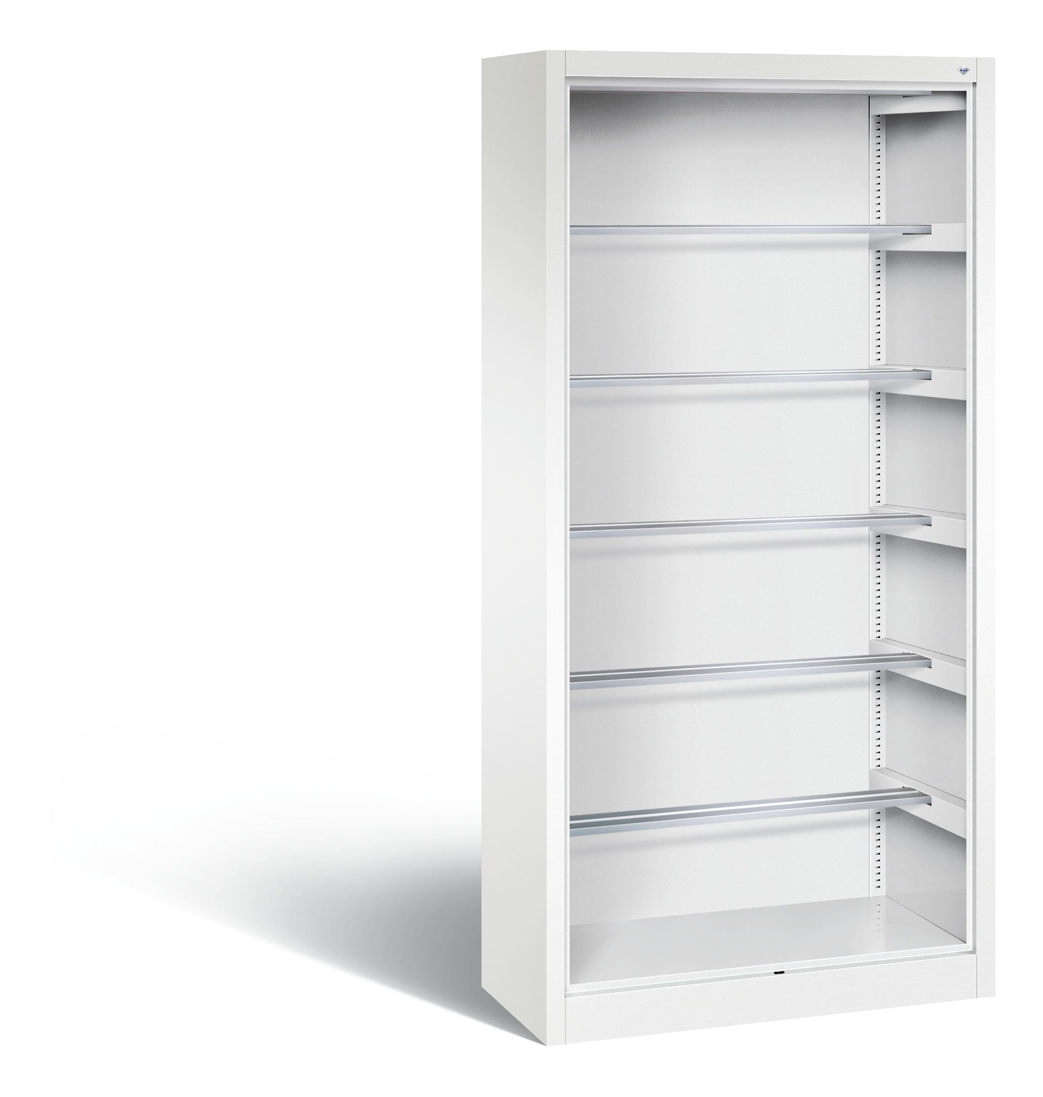C+P Stahlregal mit Rückwand Acurado, H1950xB930xT400mm, 9016