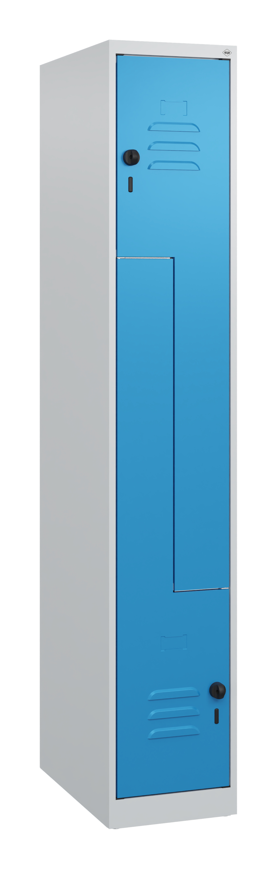 C+P Z-Spind Classic PLUS, 2 Abteile, 1700x300x500mm, 7035/5012