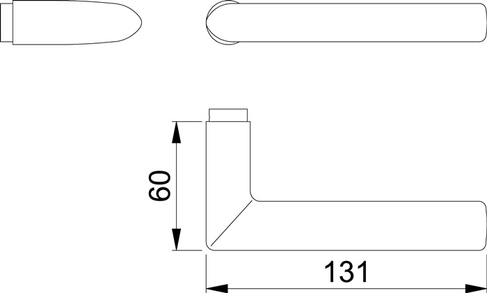 Türdrückerlochteil Stock.E1140Z VA ma 4-KT.8mm DIN L/R HOPPE