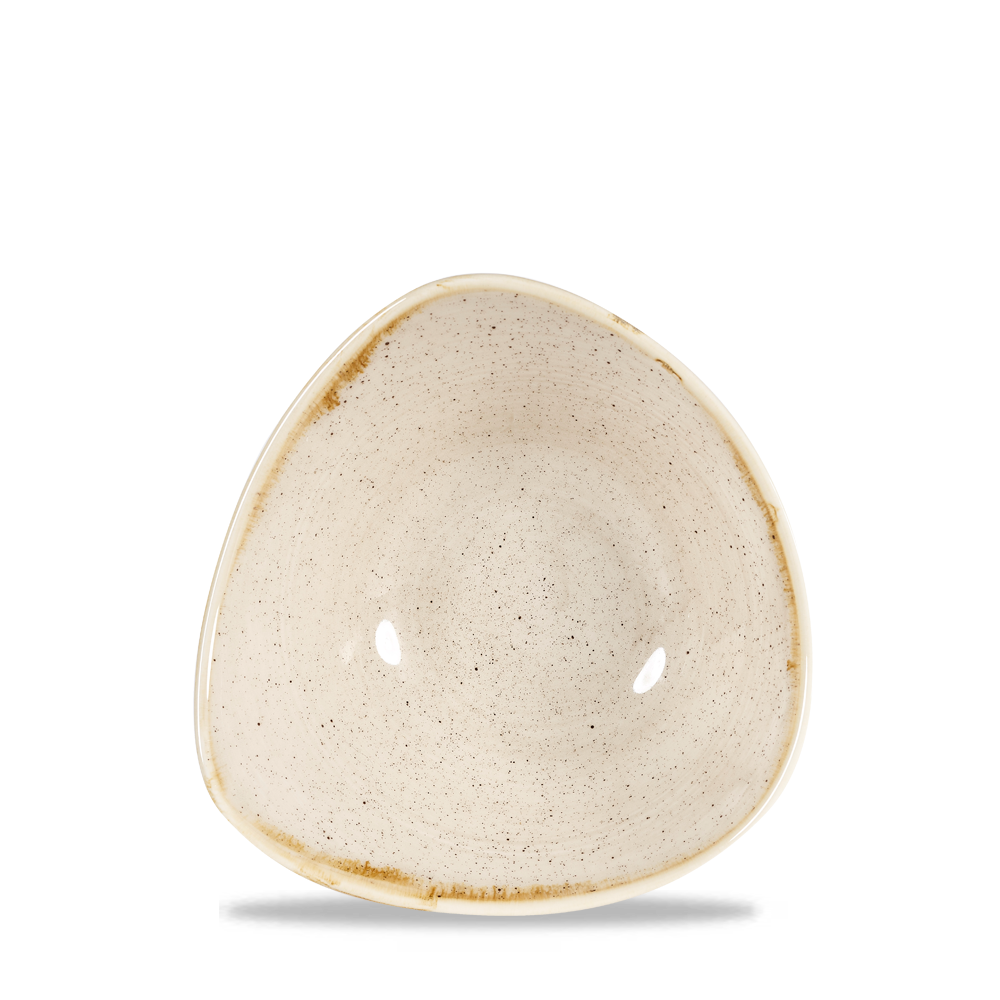 Churchill Super Vitrified Stonecast Nutmeg Cream Bowl Dreieck, 15,3 cm / 26 cl, 12 Stück