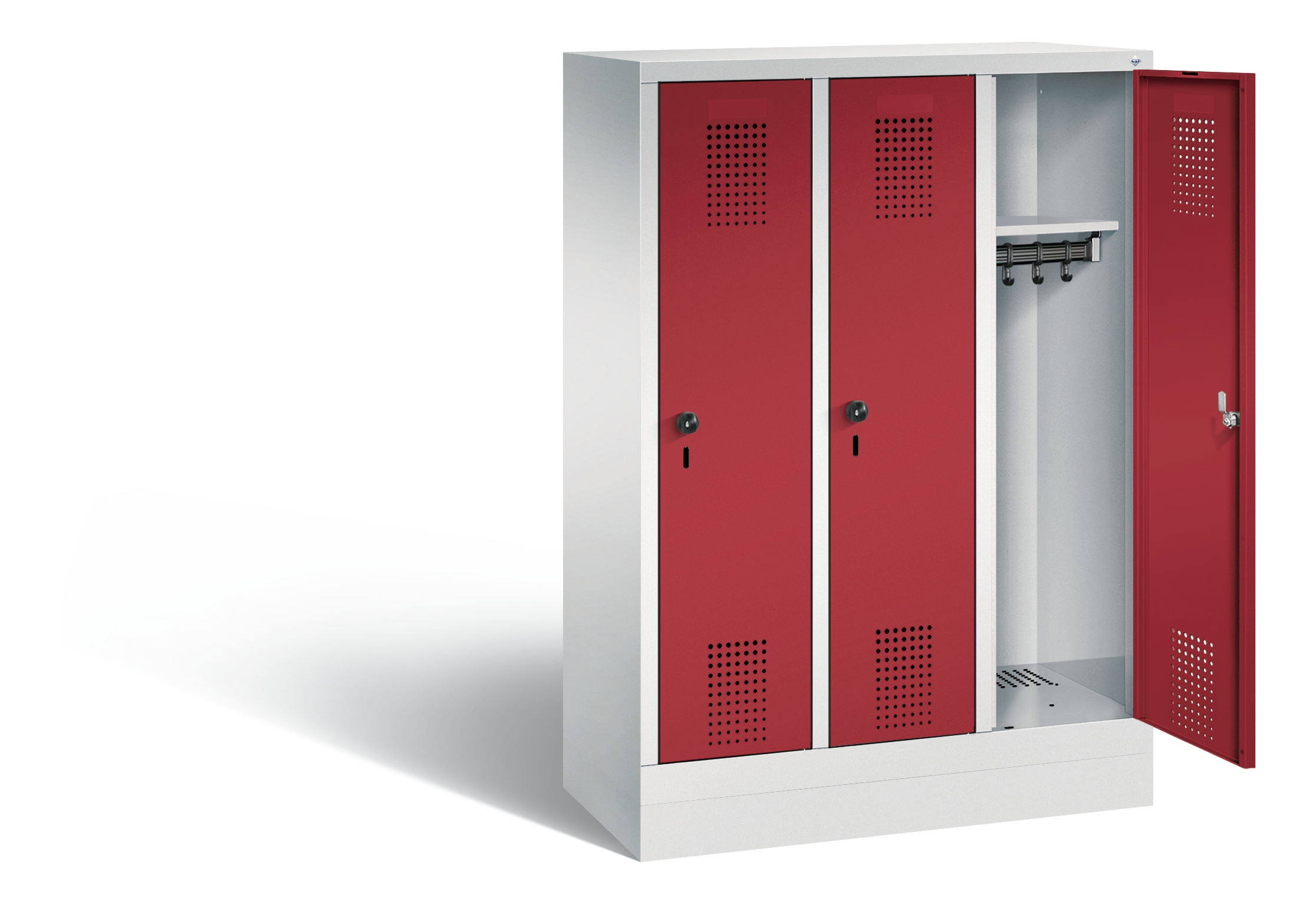 C+P Kindergarten-Spind Evolo, H1300xB900xT300mm, 7035/3003
