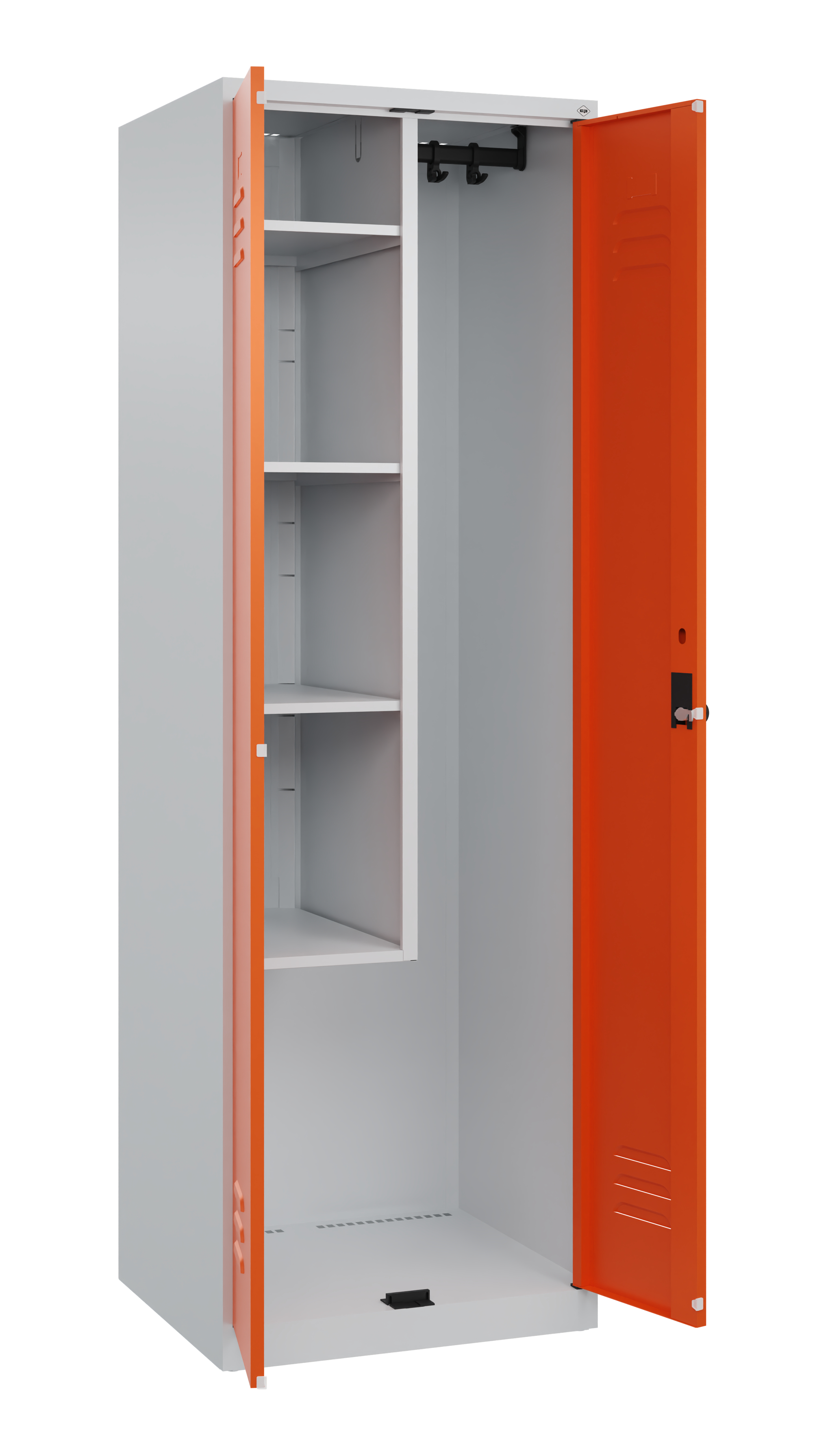 C+P Putzmittel-Spind Classic PLUS, 2 Abteile, 1850x600x500mm, 7035/2004