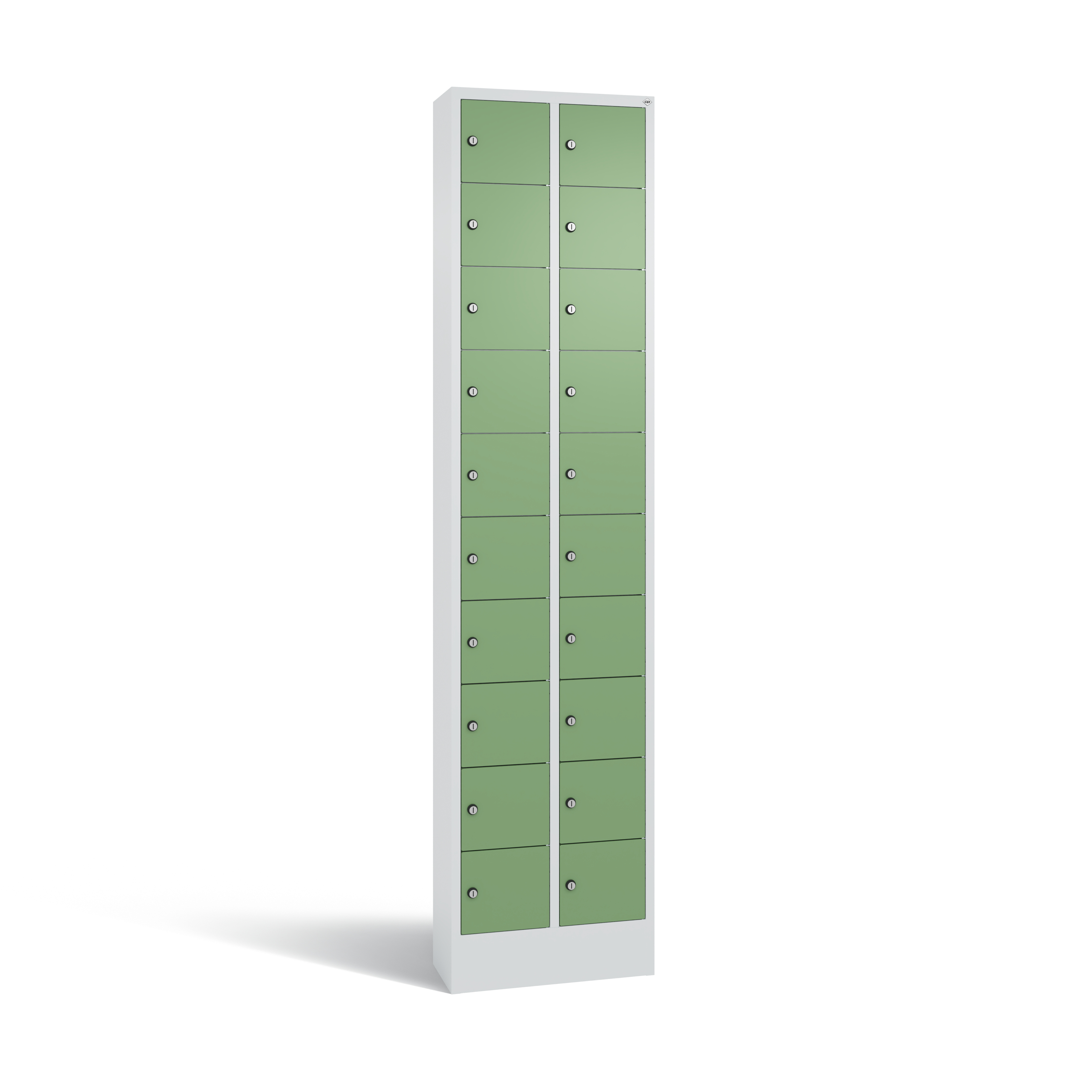 C+P Kleingefachschrank Intro, H1950xB460xT200mm, 7035/6011