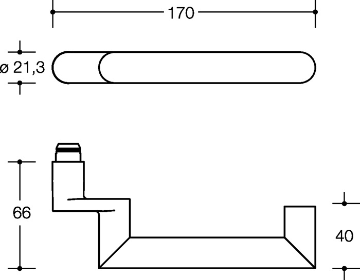 HEWI Profiltürgarnitur Polyamid 92m