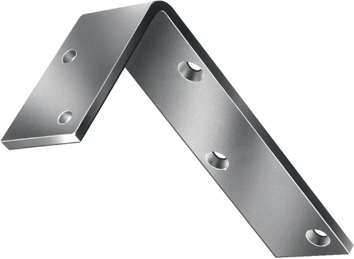 Winkel L.100x50mm B.40mm S.5mm STA roh blau verz.VORMANN