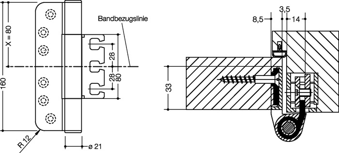 HEWI Türband Polyamid 90 tiefschwarz matt
