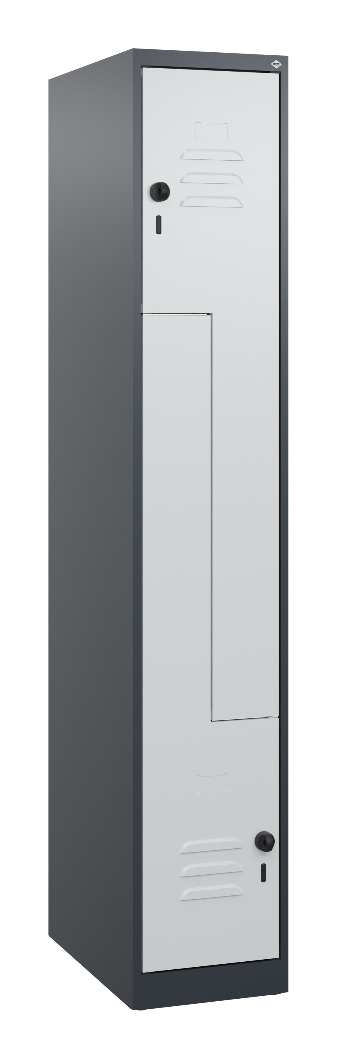 C+P Z-Spind Classic PLUS, 2 Abteile, 1700x300x500mm, 7016/7035
