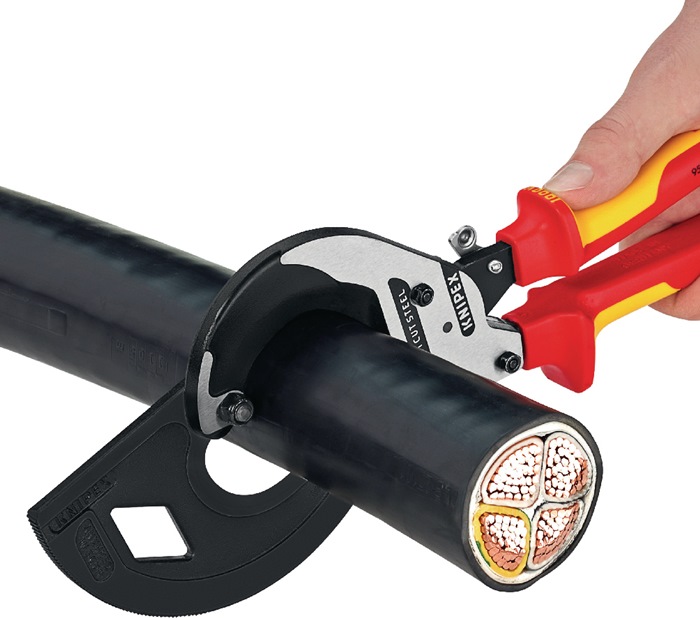 Kabelschneider Gesamt-L.320mm max.60 (600 mm²)mm pol.Mehrkomp.-Hüllen VDE KNIPEX