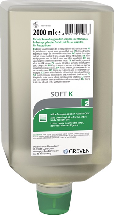 Ganzkörperreinigungslotion GREVEN® SOFT K 2l Varioflasche