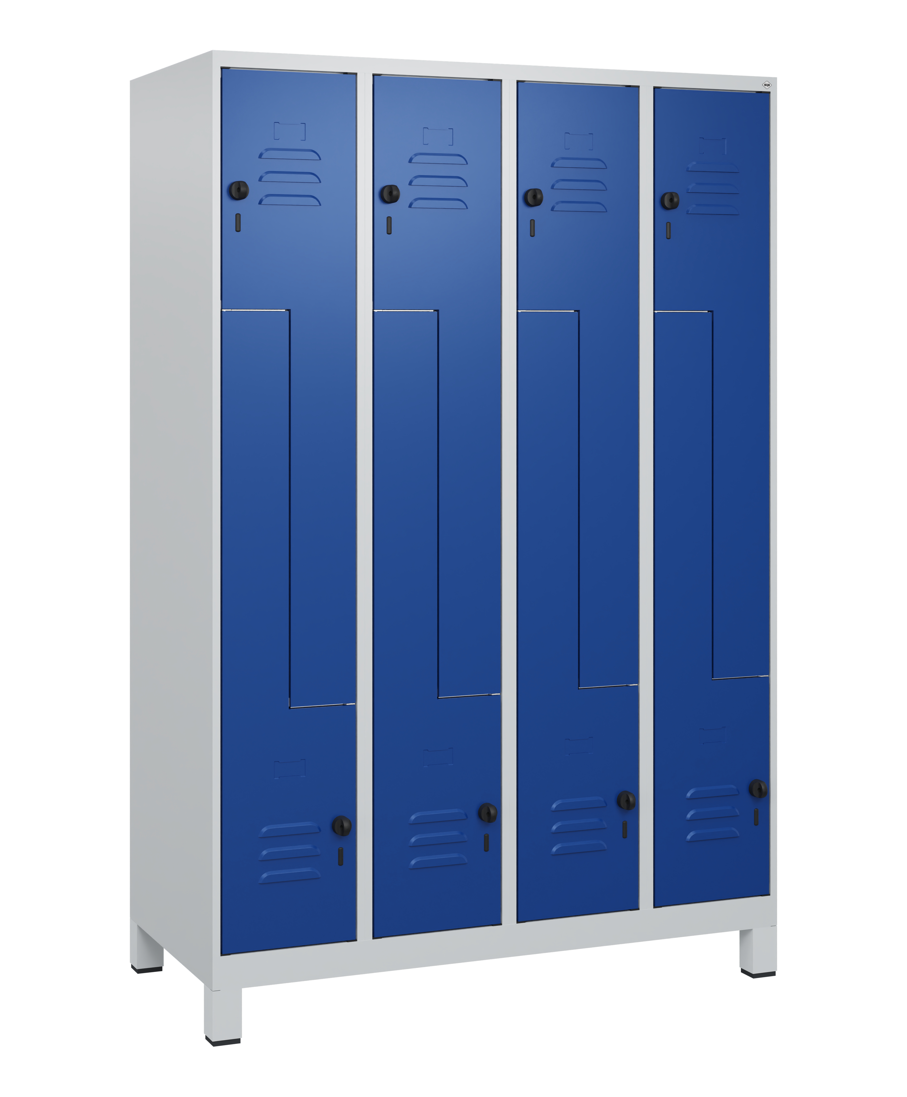 C+P Z-Spind Classic PLUS, Füße, 8 Abteile, 1800x1200x500mm, 7035/5010
