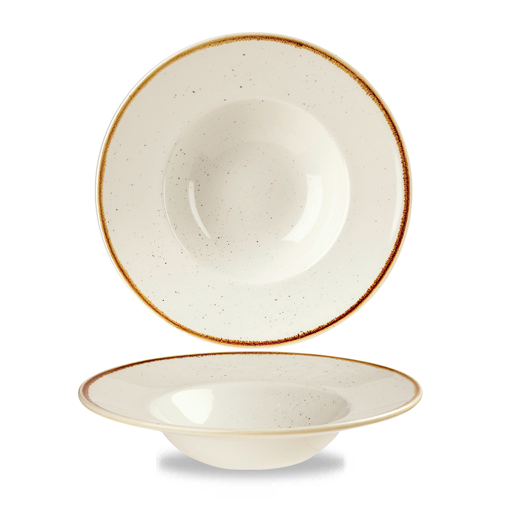 Churchill Super Vitrified Stonecast Barley White Teller Tief 24cm / 28,4cl, 12 Stück