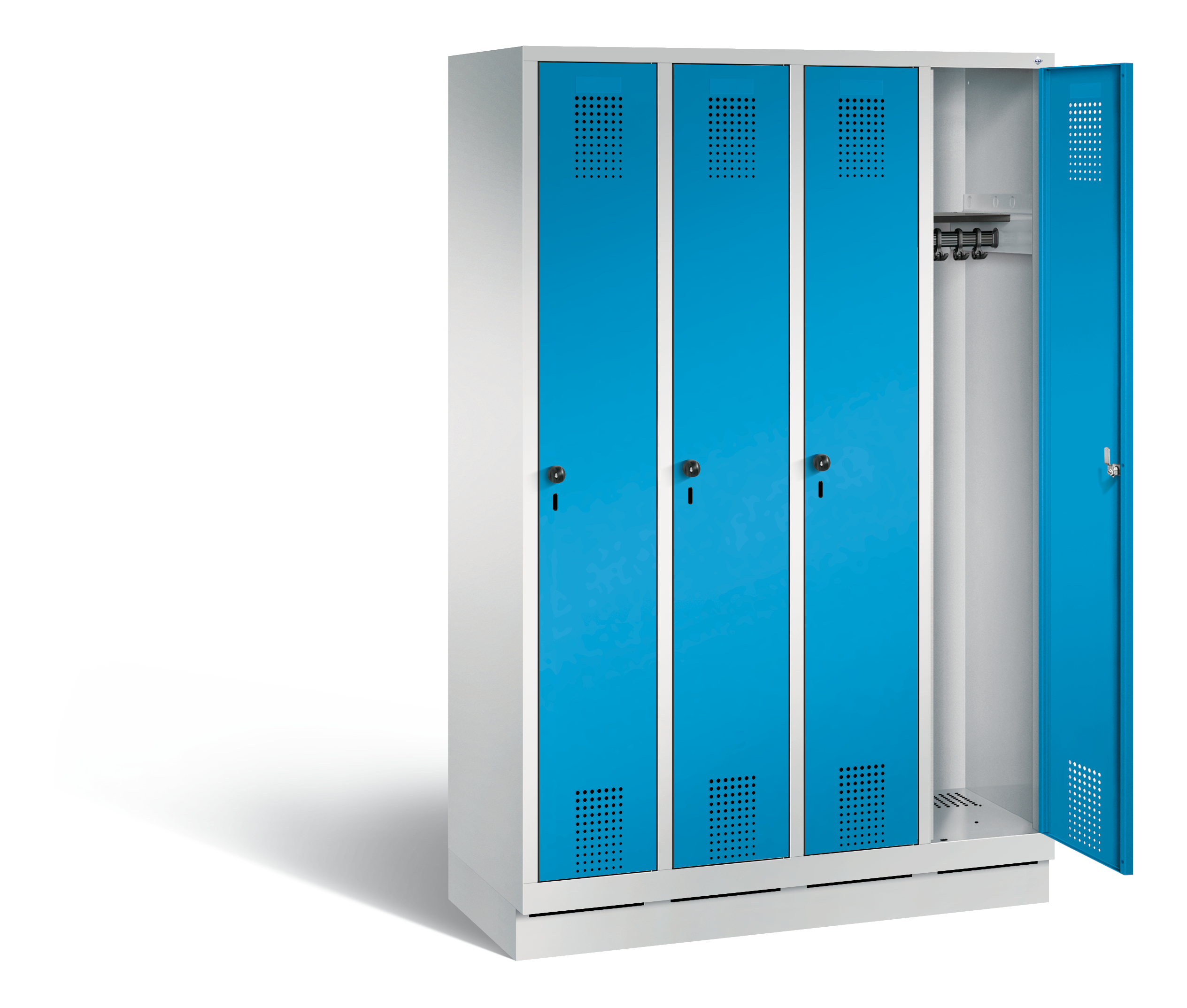 C+P Garderobenschrank Evolo, H1800xB1190xT500mm, 7035/5012