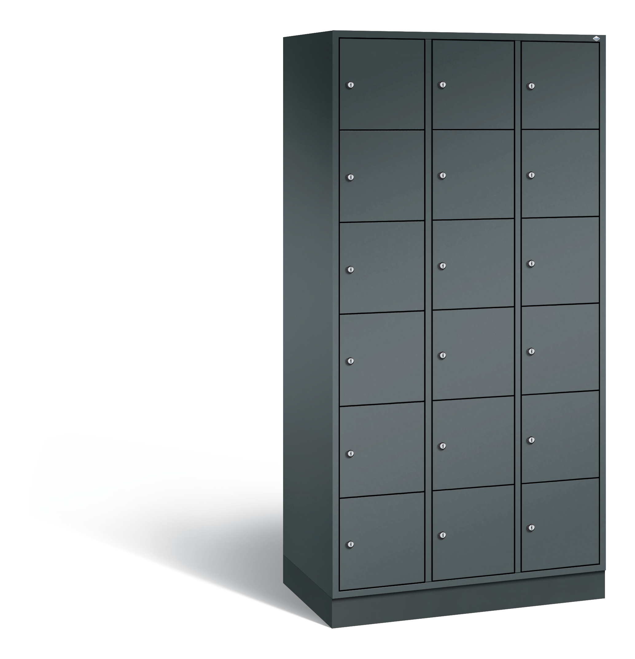 C+P Schließfachschrank Intro, H1950xB920xT490mm, 7016/7016