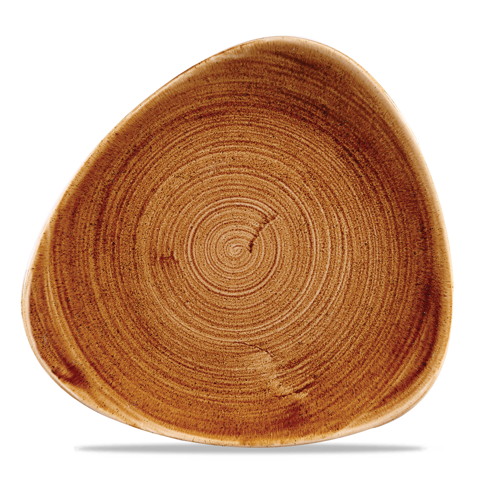 Churchill Super Vitrified Stonecast Patina Vintage Copper Teller Dreieckig 22,9cm, 12 Stück