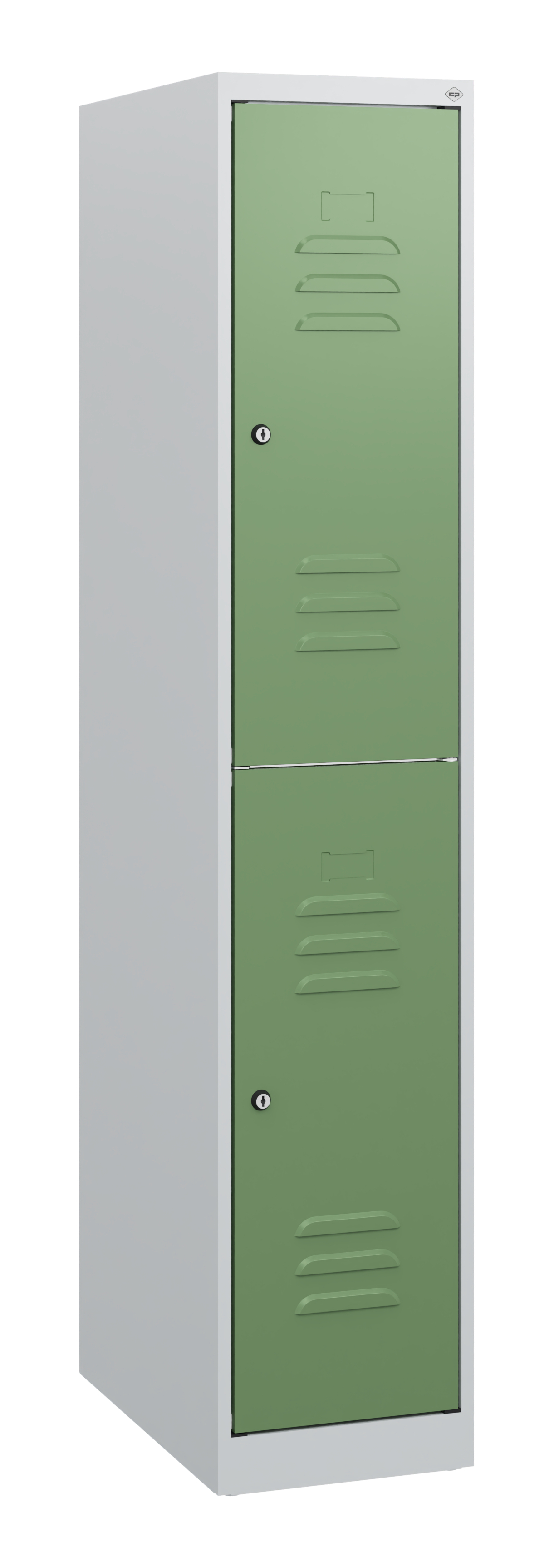 C+P Doppelstock-Spind Classic PLUS, 1 Abteil, 1530x300x500mm, 7035/6011