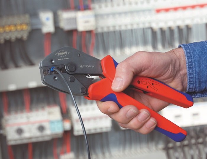 Crimpzange MultiCrimp® L.250mm 5 Wechseleinsätze KNIPEX