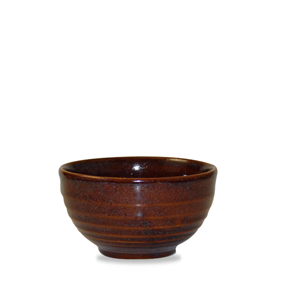 Churchill Super Vitrified Cinnamon Ripple Bowl 13Cm/ 56Cl, 6 Stück, Braun, Rund