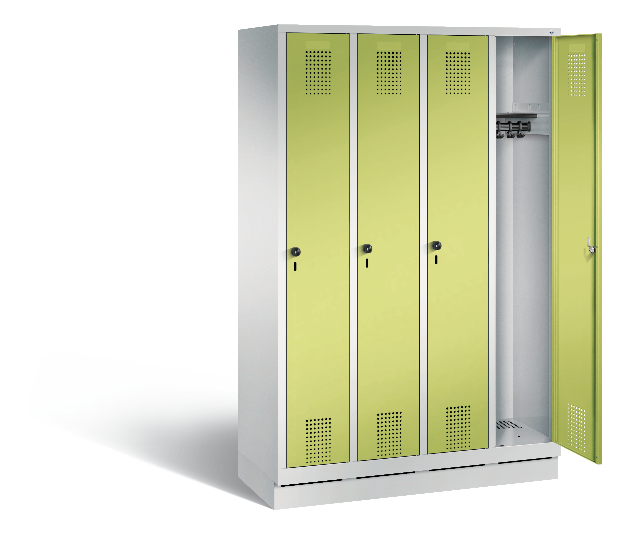 C+P Garderobenschrank Evolo, H1800xB1190xT500mm, 7035/0024