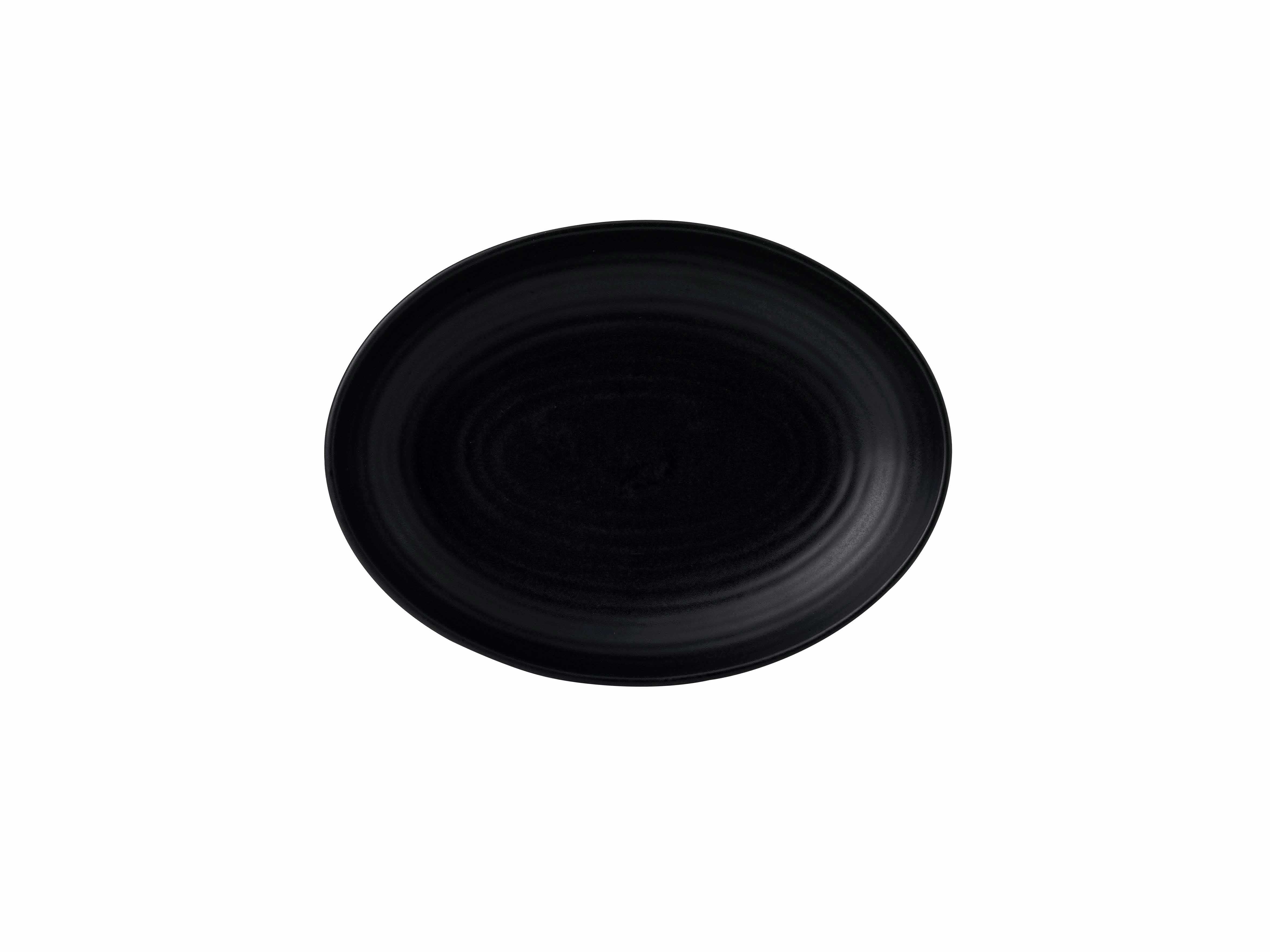 Dudson Evo Jet Teller Tief Oval 26,7x19,7cm/110cl Rund Schwarz 6 Stück
