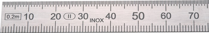 Stahlmaßstab L.500mm STA biegsam Teilung B =mm/1/2mm H.PREISSER
