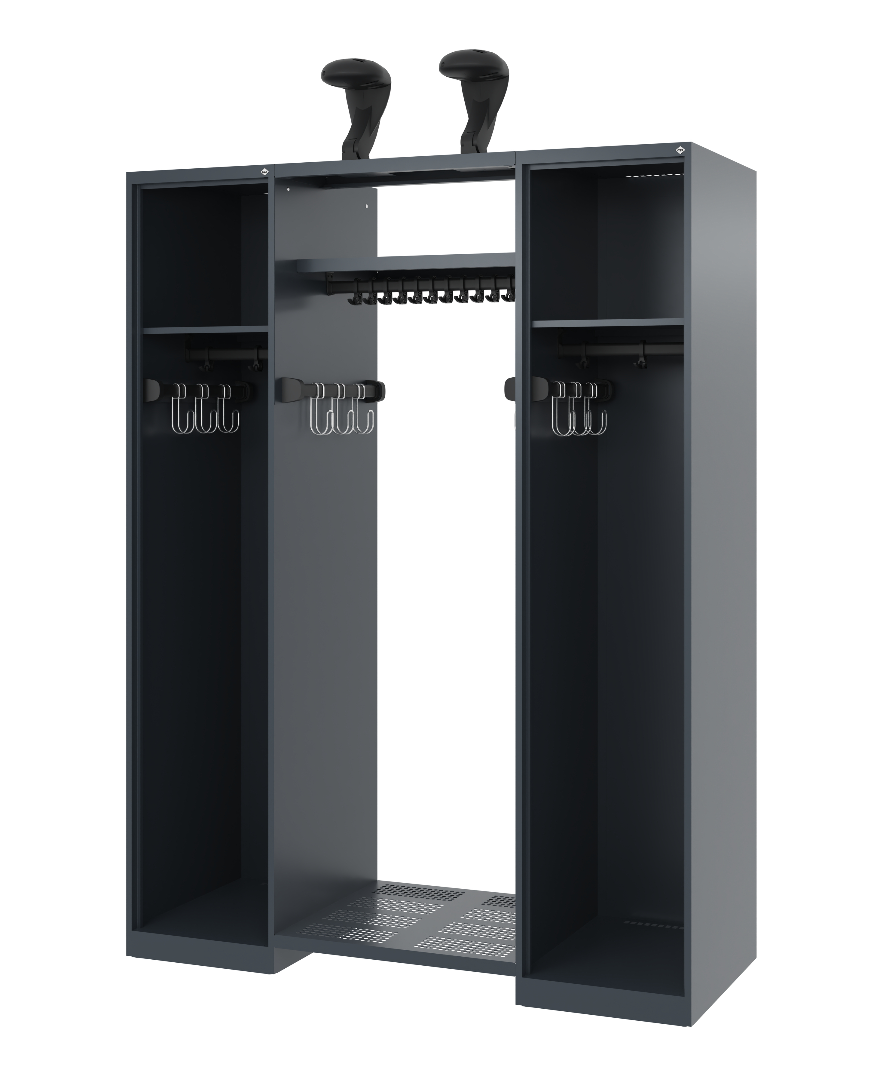 C+P Feuerwehrspind/-Garderobe APERTO, 7016