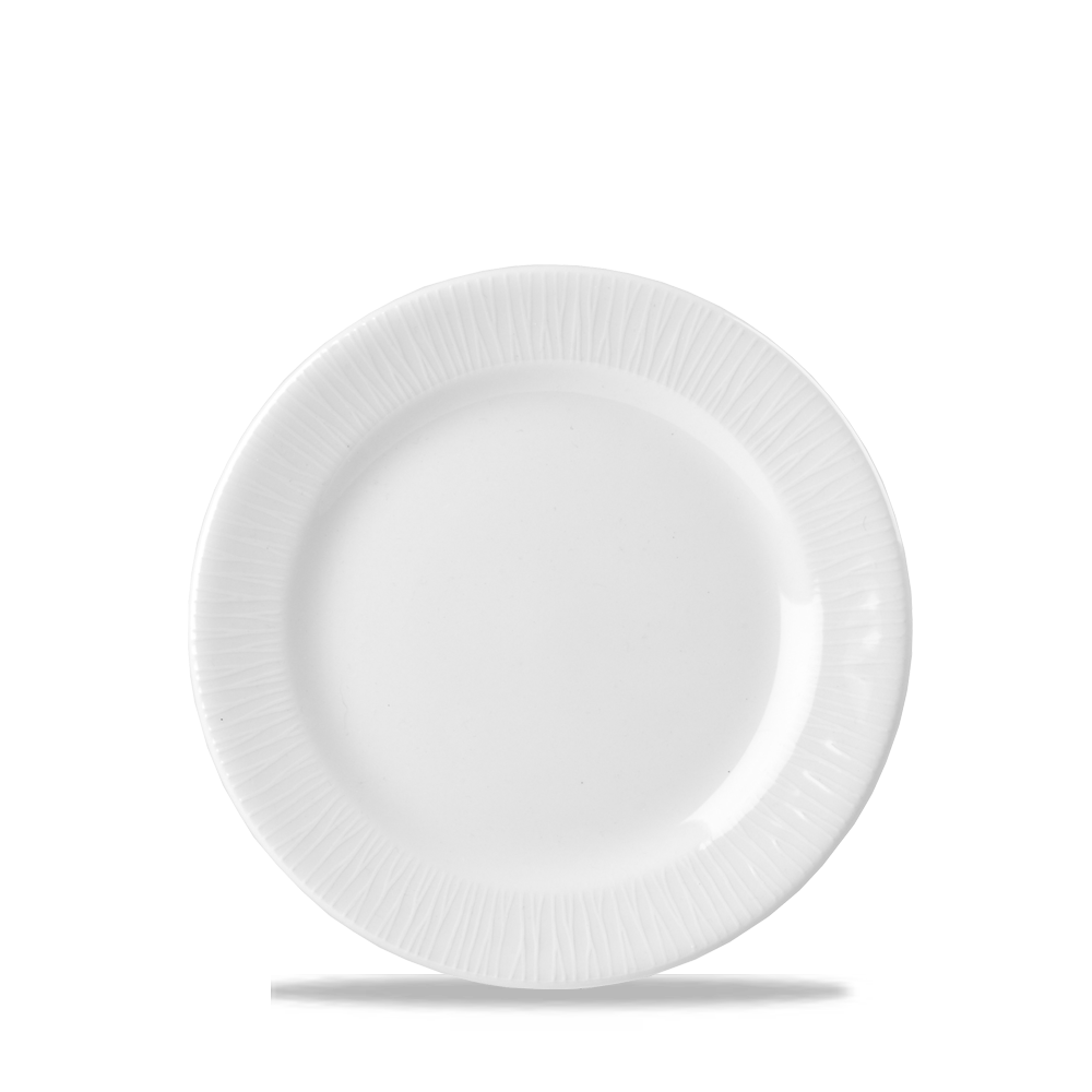 Churchill Super Vitrified Bambus Flache Teller 16,5 cm, 12 Stück, Weiß, Rund