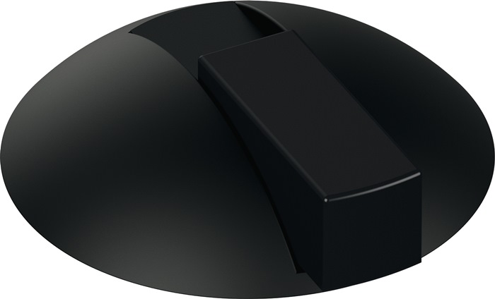Bodentürpuffer 625B 90 D.85mm H.22,5mm Ku.90 tiefschwarz ma Dübelmontage HEWI