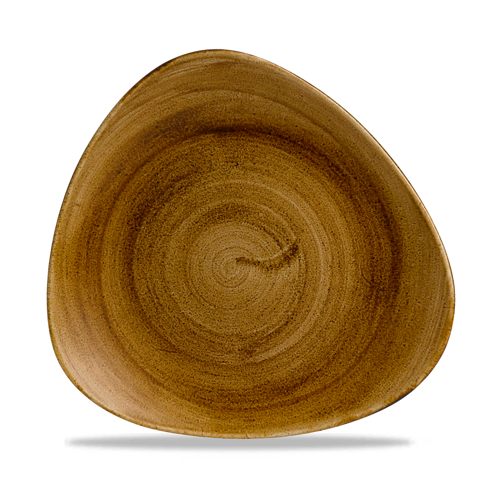 Churchill Super Vitrified Stonecast Patina Vintage Copper Teller Dreieckig 26cm, 12 Stück Vintage Kupfer Dreieck