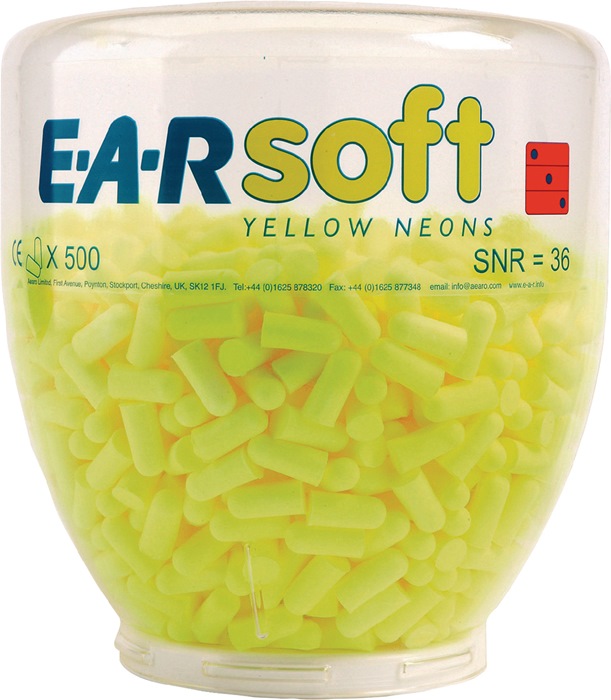 Gehörschutzstöpsel E-A-RSoft™ Yellow Neons Refill SNR 36 dB 500 PA/Dispenser