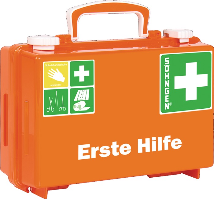 Erste Hilfe Koffer kl. Quick CD B260xH170xT110ca.mm orange SÖHNGEN