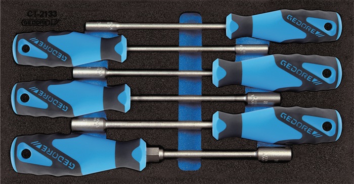 Werkzeugmodul 1500 CT1-2133 6-tlg.1/3-Modul Steckschlü.SW5-10mm GEDORE