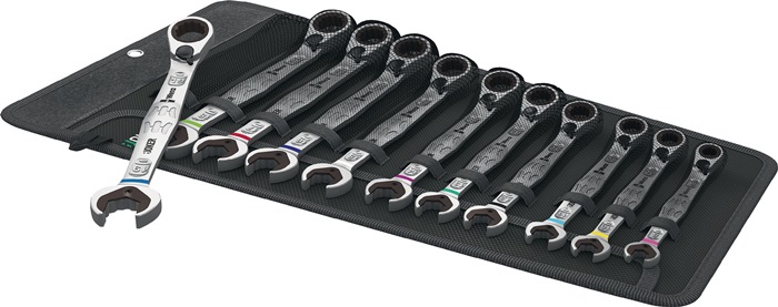Maulringratschenschlüsselsatz Joker 11-tlg.SW 8-19mm Rings.15Grad gekr.WERA Maulringratschenschlüsselsatz Joker 11-tlg.SW 8-19mm Rings.15Grad gekr.WERA