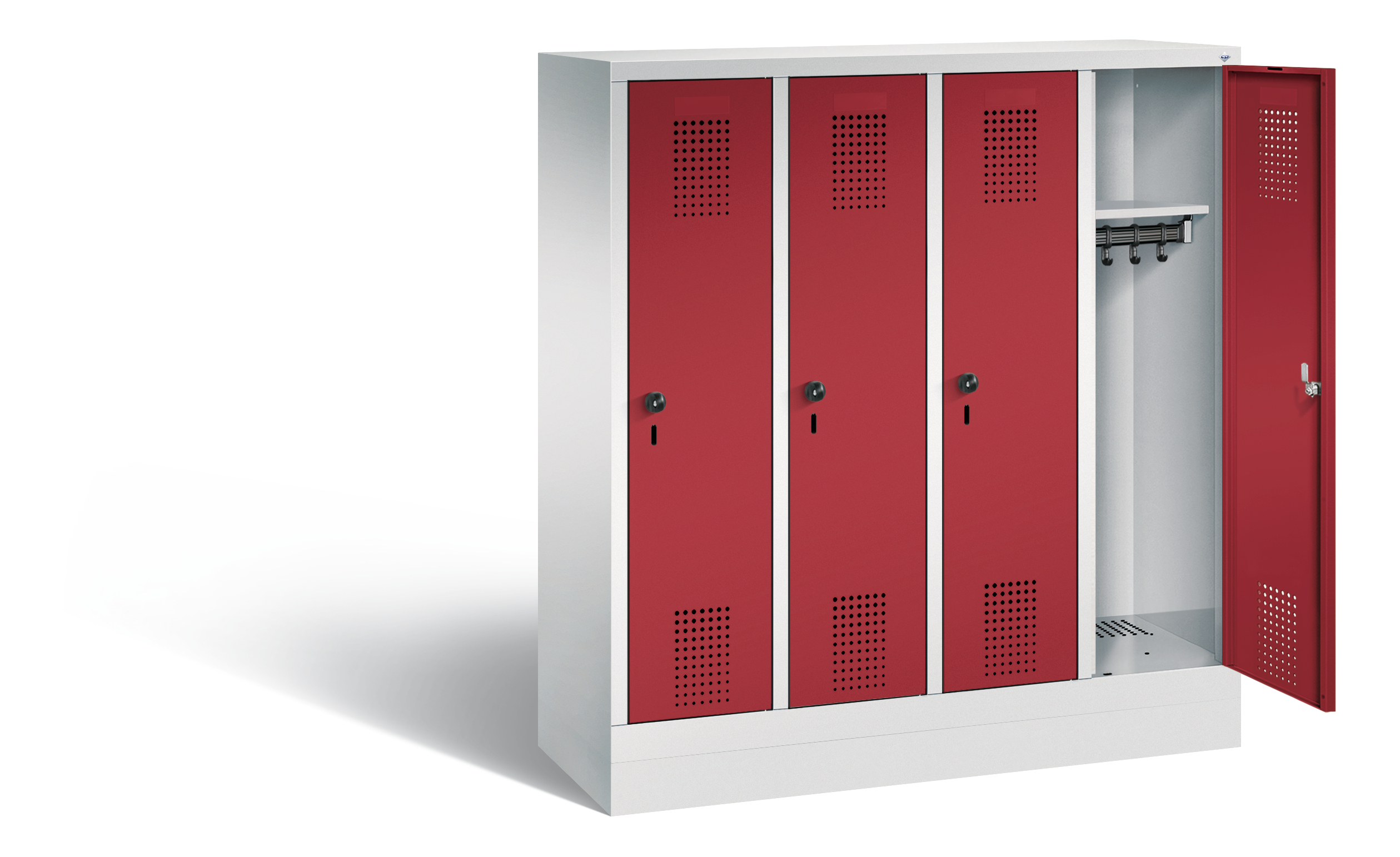 C+P Kindergarten-Spind Evolo, H1300xB1190xT300mm, 7035/3003