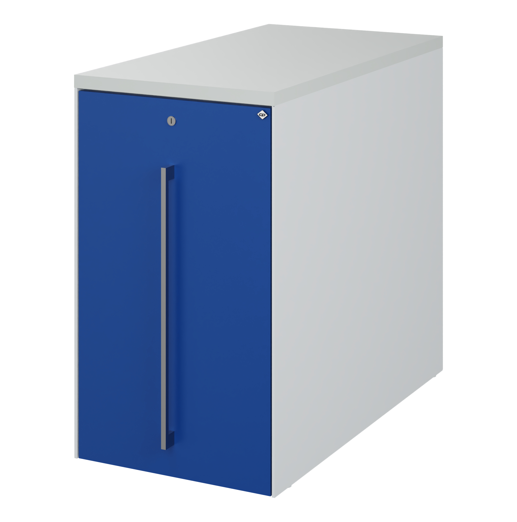 C+P Auszugschrank in Schreibtischhöhe Asisto, H740B430T800 mm, 7035/5010