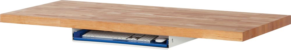 Tastaturauszug ,  BxTxH 640x485x85 mm, Platte Buche 40 mm 40 mm, RAL 7035/5010