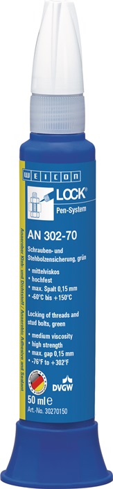 Schrauben-/Stehbolzensicherung WEICONLOCK® AN 302-70 50ml hf.mv.grün Pen