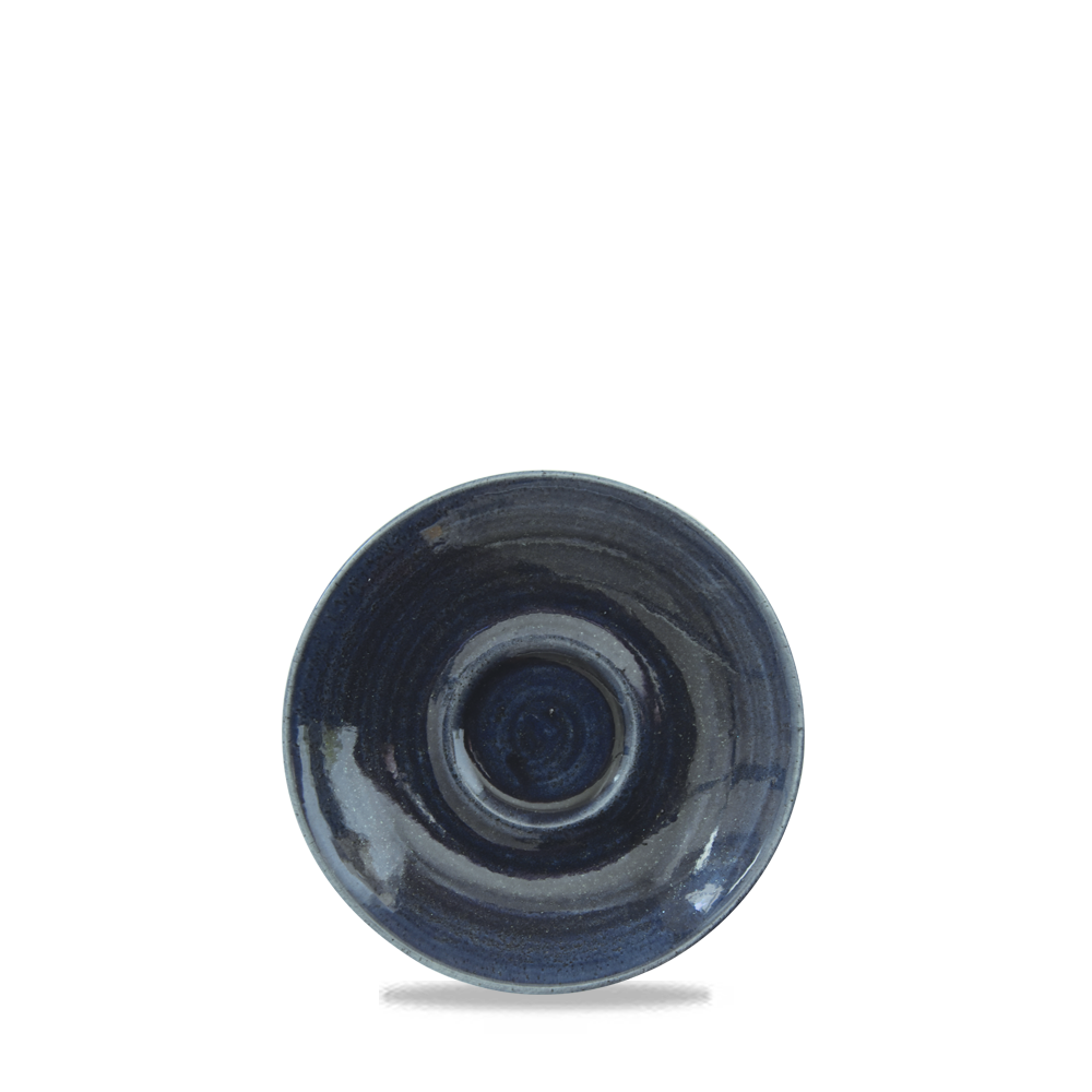Churchill Super Vitrified Monochrome Mist Blau Espresso Untertasse, 11,8 cm, 12 Stück