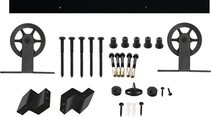 Schiebesyst.450120 100kg 2000mm schwarz HLT 38-40mm Kompletts.