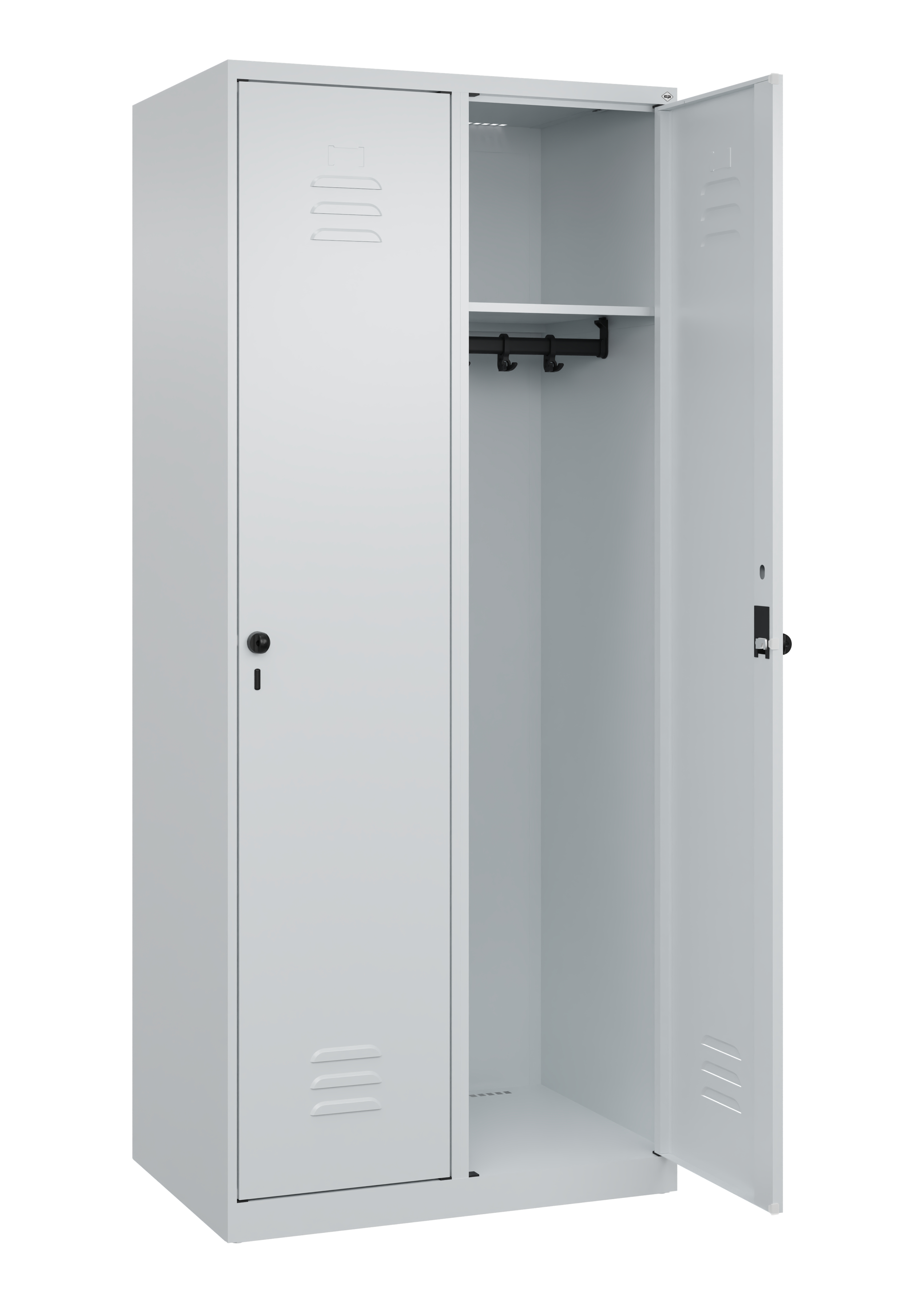 C+P Spind Classic PLUS, 2 Abteile, 1850x800x500mm, 7035/7035