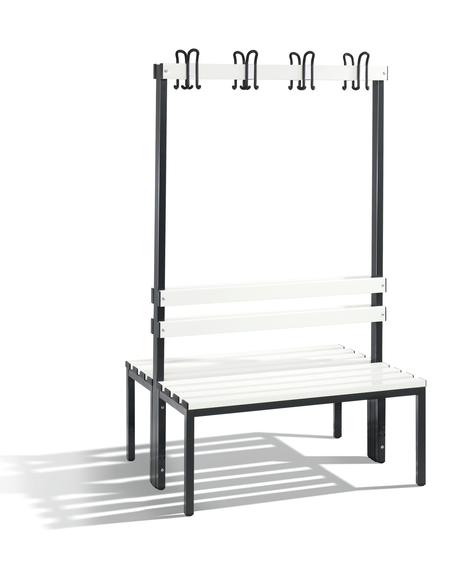 C+P Garderobenbank doppelseitig  Basic, H1650xB1000xT750mm, 7021