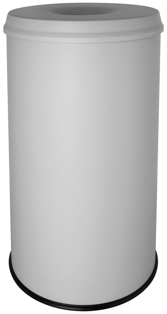 Sicherheitspapierkorb, selbstlöschend, Volumen 50 l, Durchm.xH 363x630 mm, lichtgrau