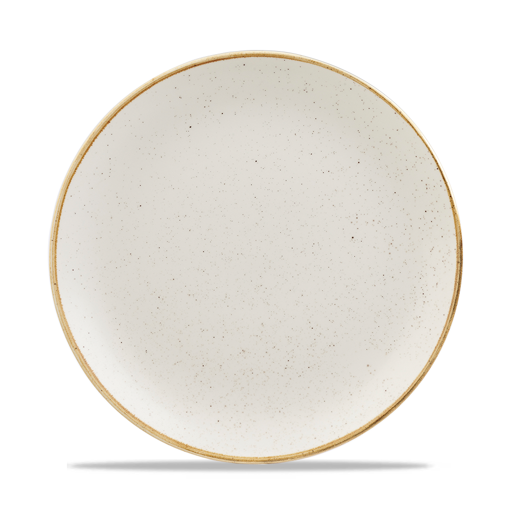 Churchill Super Vitrified Stonecast Barley White Flache Coup Teller, 26 cm, 12 Stück